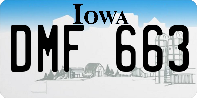 IA license plate DMF663