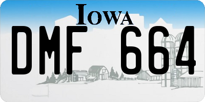 IA license plate DMF664