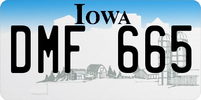 IA license plate DMF665