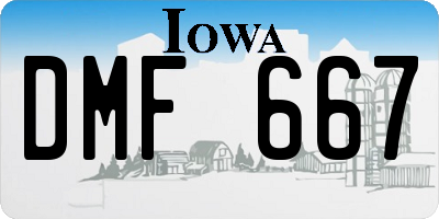IA license plate DMF667