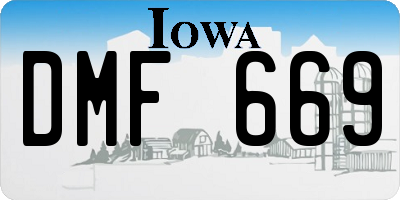 IA license plate DMF669