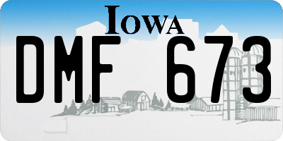 IA license plate DMF673