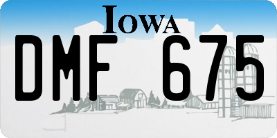 IA license plate DMF675