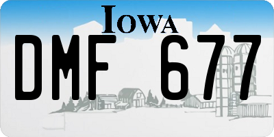 IA license plate DMF677