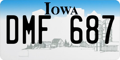 IA license plate DMF687