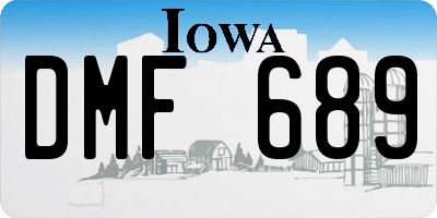 IA license plate DMF689