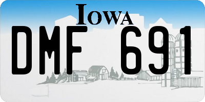 IA license plate DMF691