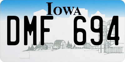 IA license plate DMF694
