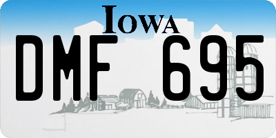 IA license plate DMF695