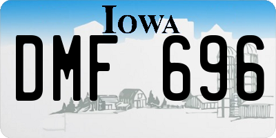 IA license plate DMF696
