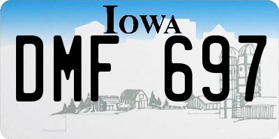 IA license plate DMF697