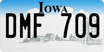 IA license plate DMF709