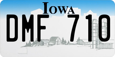 IA license plate DMF710