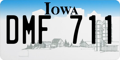 IA license plate DMF711