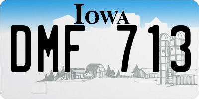 IA license plate DMF713