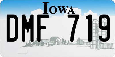 IA license plate DMF719