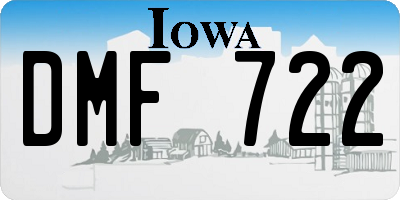 IA license plate DMF722