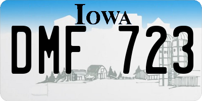 IA license plate DMF723