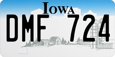 IA license plate DMF724