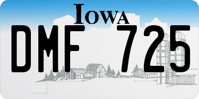 IA license plate DMF725