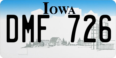 IA license plate DMF726
