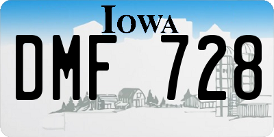 IA license plate DMF728