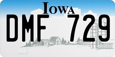 IA license plate DMF729