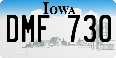 IA license plate DMF730