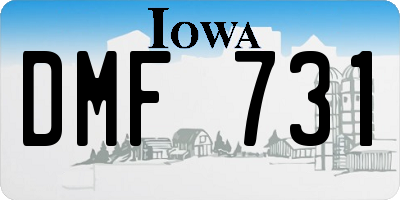 IA license plate DMF731