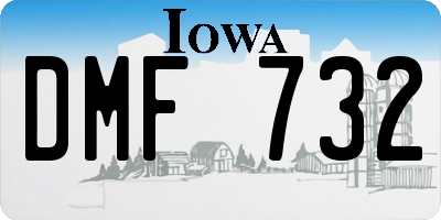 IA license plate DMF732