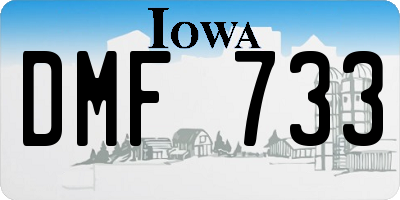 IA license plate DMF733