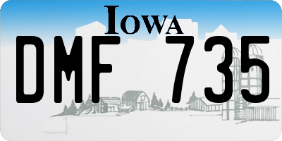 IA license plate DMF735