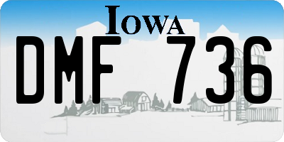 IA license plate DMF736