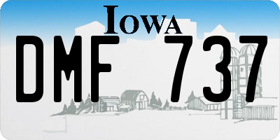 IA license plate DMF737