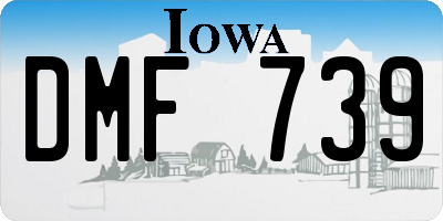 IA license plate DMF739