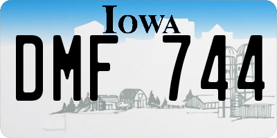 IA license plate DMF744