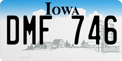 IA license plate DMF746