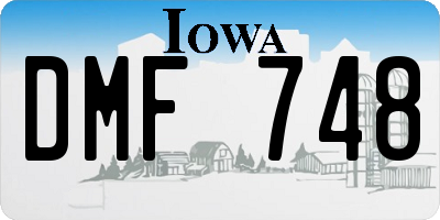 IA license plate DMF748