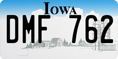 IA license plate DMF762
