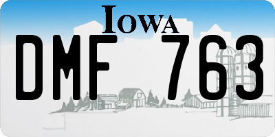 IA license plate DMF763