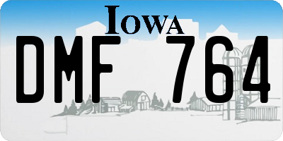 IA license plate DMF764
