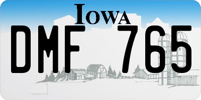 IA license plate DMF765