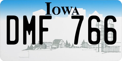 IA license plate DMF766