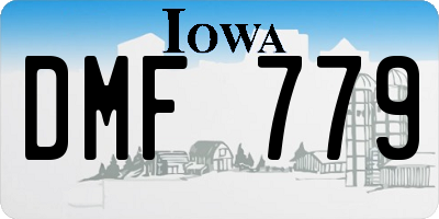 IA license plate DMF779