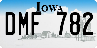 IA license plate DMF782