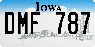 IA license plate DMF787