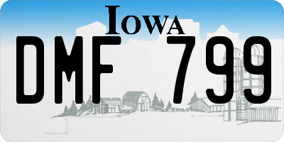 IA license plate DMF799