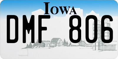 IA license plate DMF806