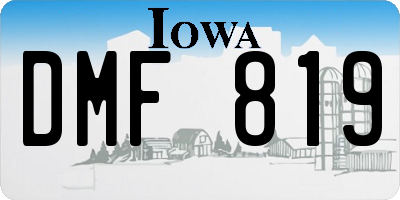 IA license plate DMF819