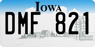 IA license plate DMF821